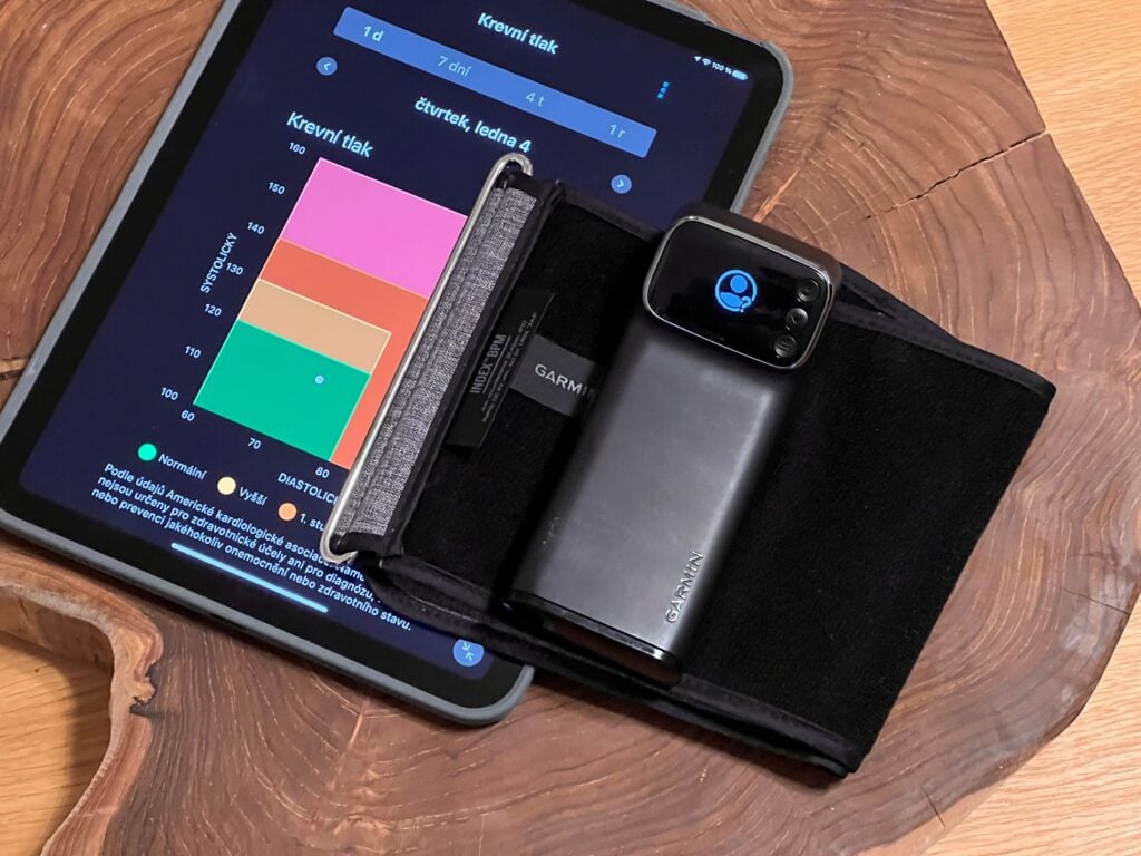 Index BPM umí přenášet měřená data do aplikace Garmin Connect